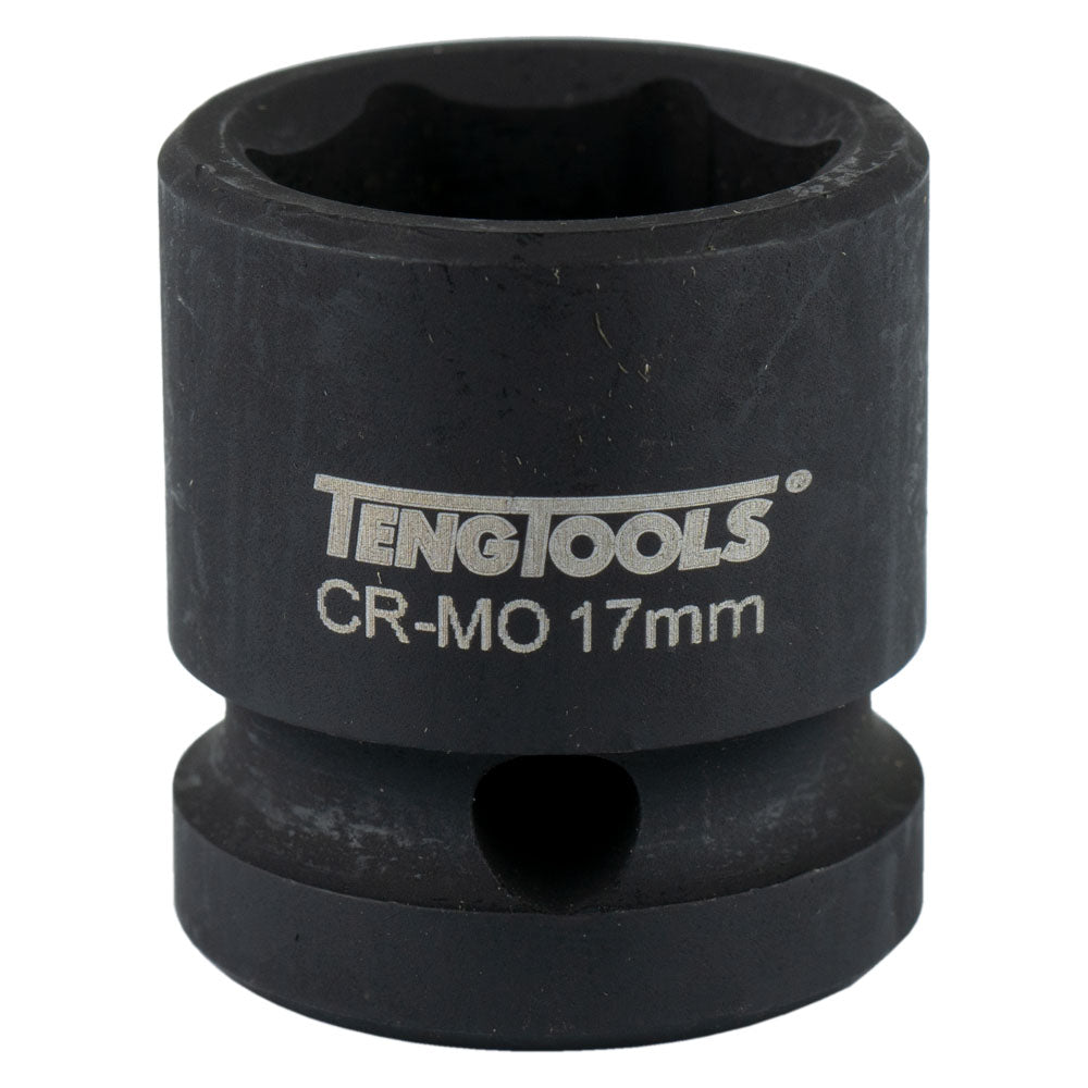 Teng 1/2in Dr. Stubby Impact Socket 17mm DIN