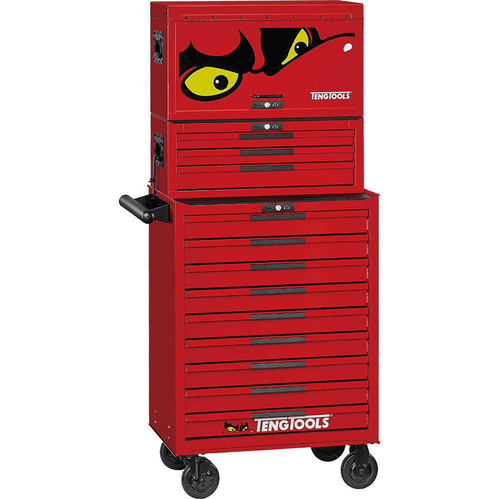 Teng Pro35⢠26in Stack Tool Storage 16 Drawers Red