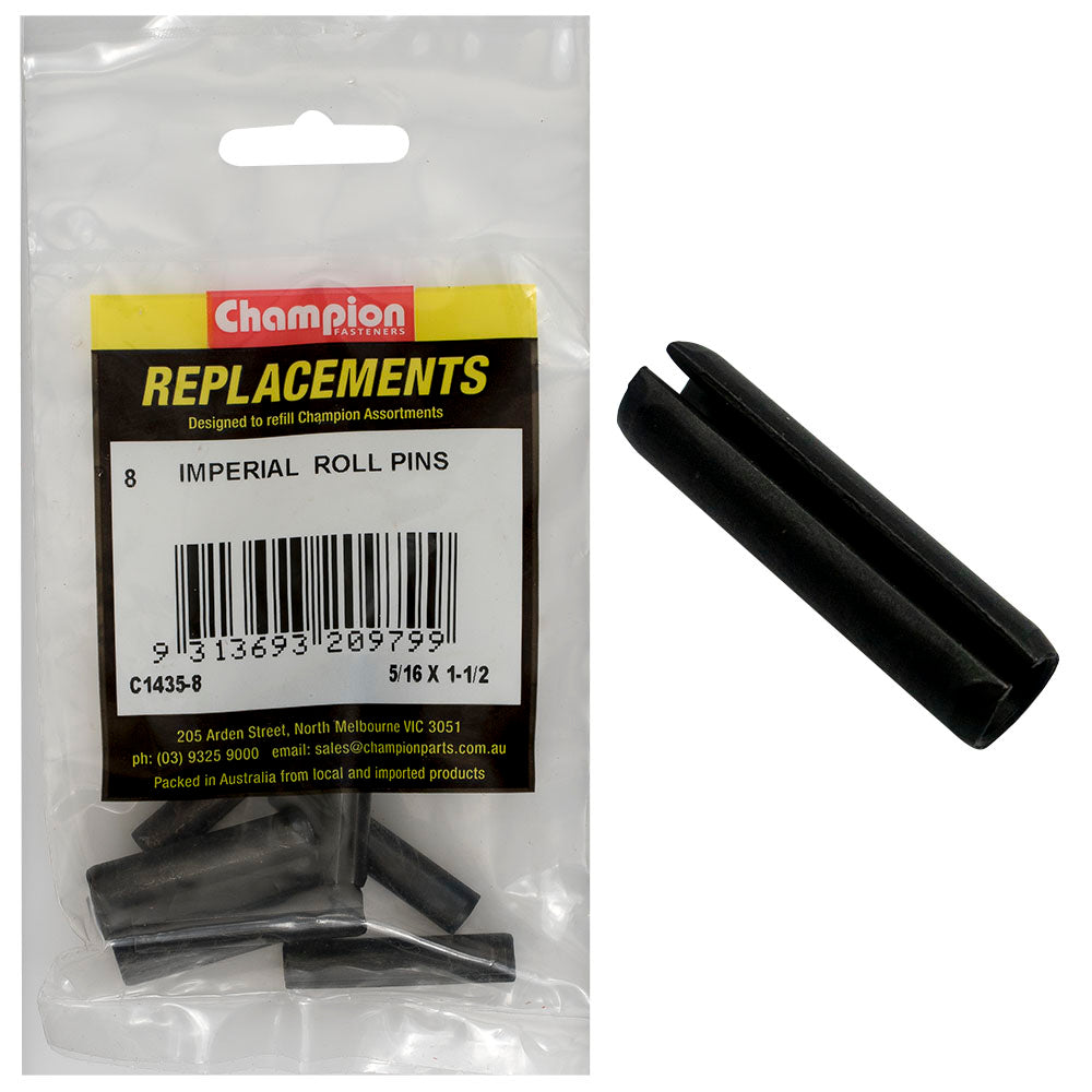 Champion 5/16in x 1-1/2in Roll Pin -8pk
