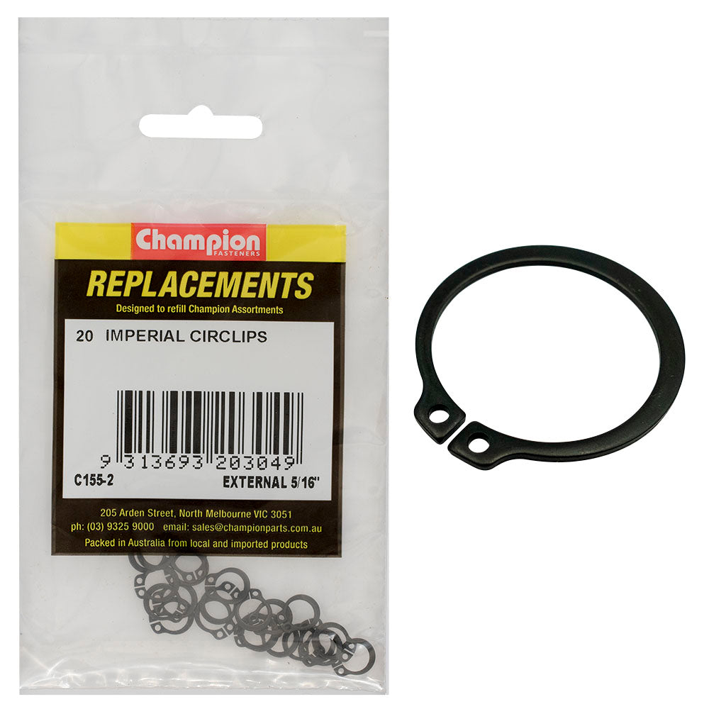 Champion 5/16in External Circlip -20pk