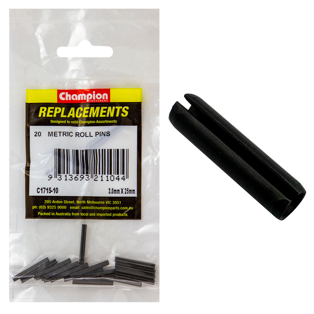 Champion 3mm x 25mm Roll Pin -20pk