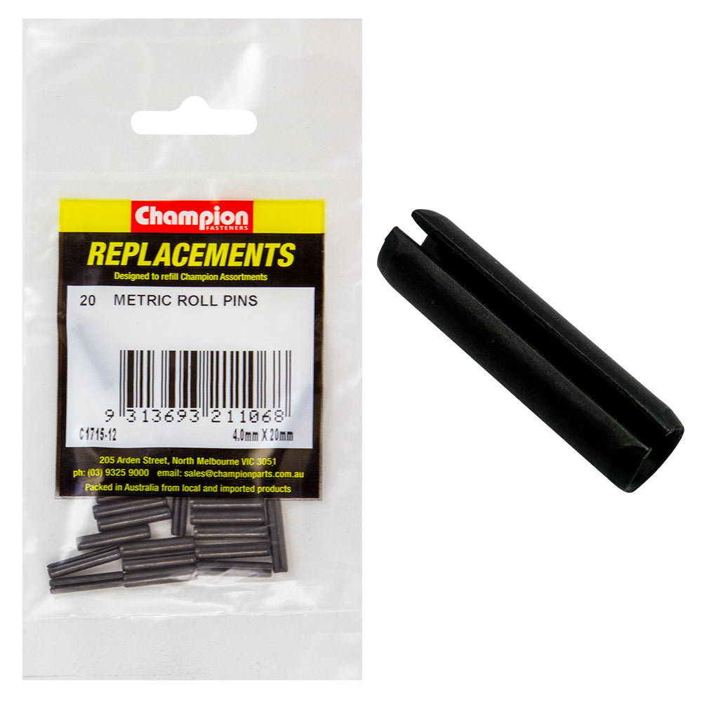 Champion 4mm x 20mm Roll Pin -20pk