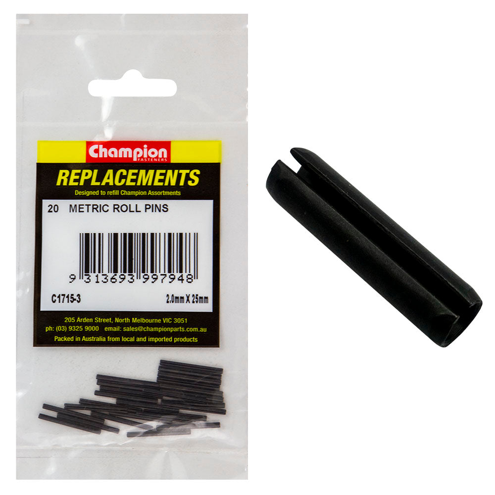 Champion 2mm x 25mm Roll Pin -20pk