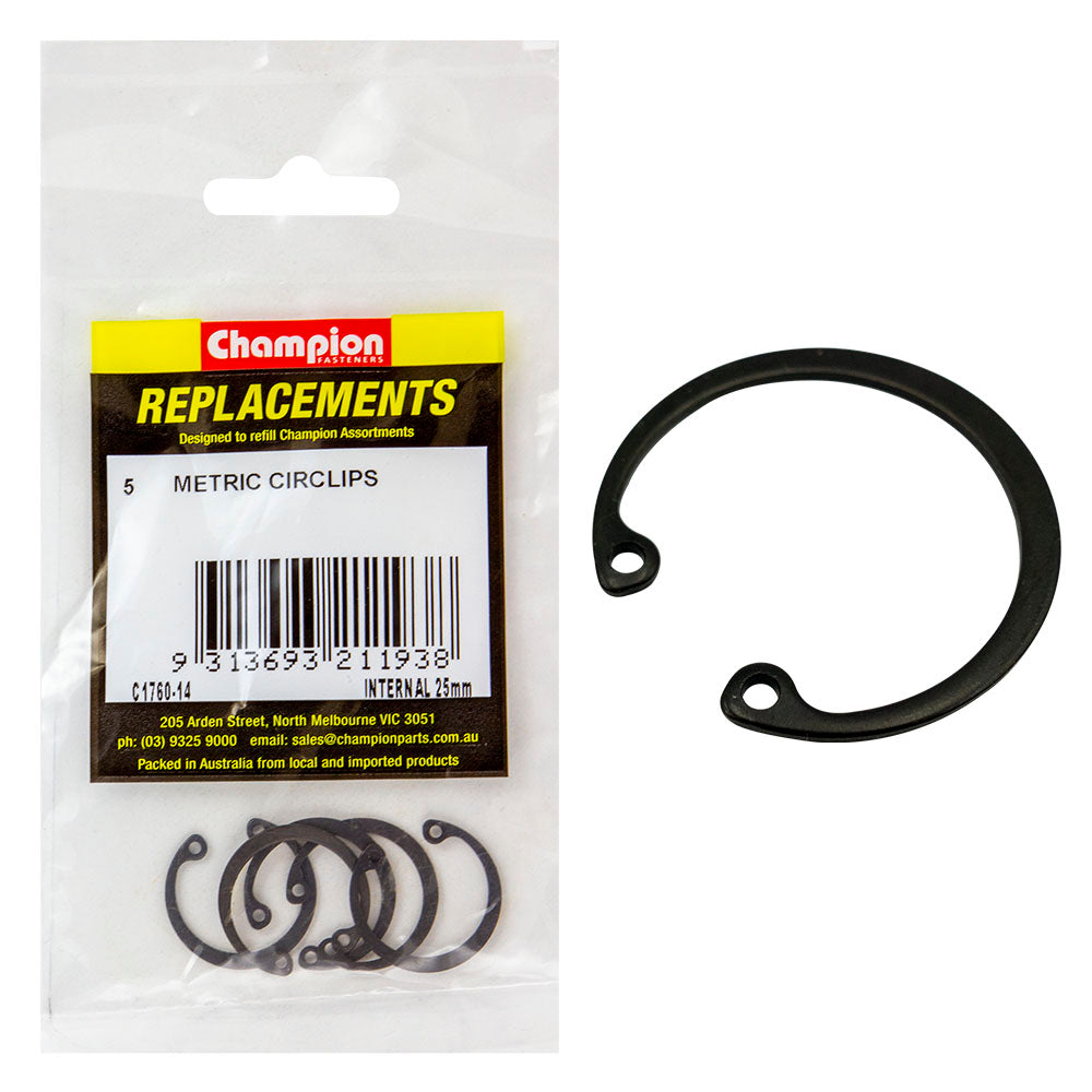Champion 25mm internal Circlip -5pk