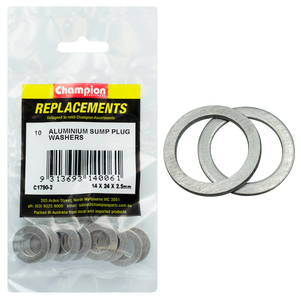 Champion M14 x 24mm x 2.5mm Aluminium Washer -10pk