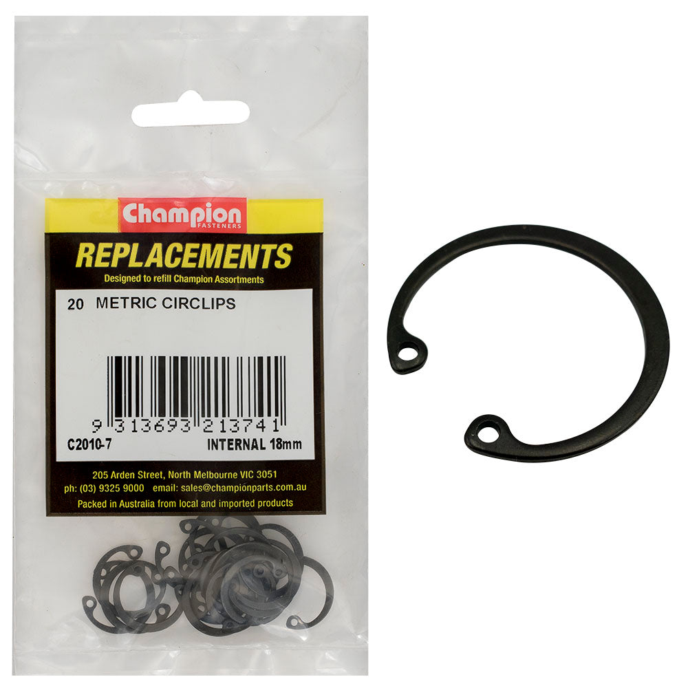Champion 18mm internal Circlip -20pk