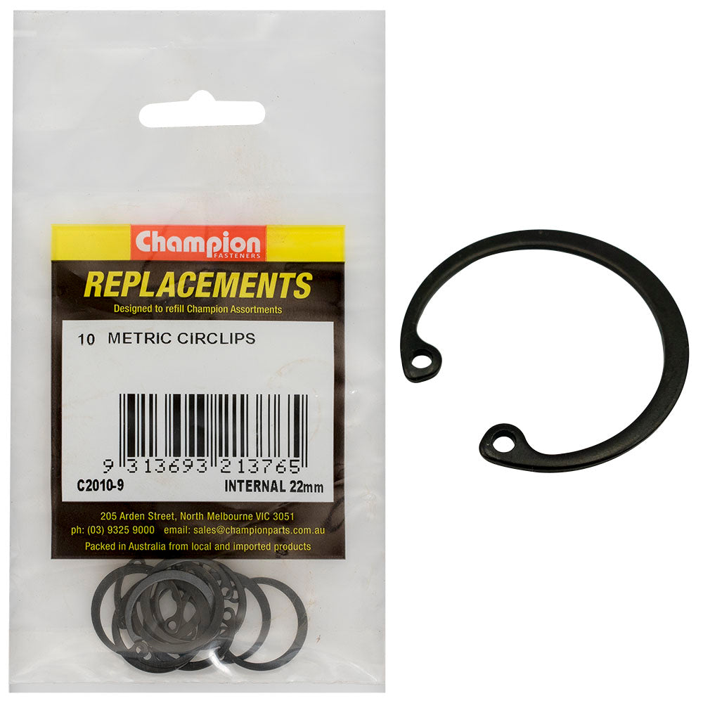 Champion 22mm internal Circlip -10pk