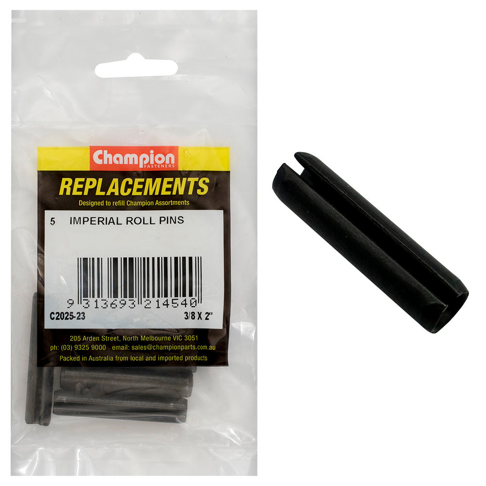 Champion 3/8 x 2in Imperial Roll Pin -5pk