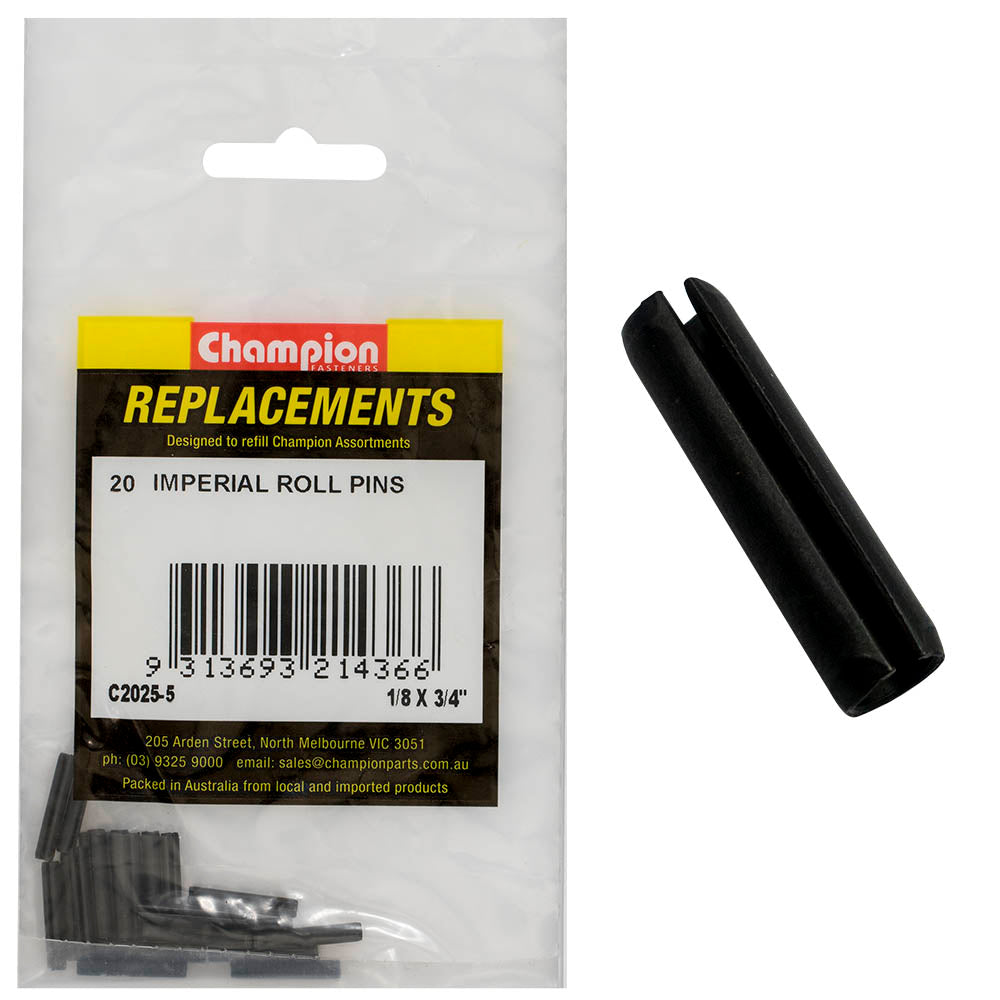 Champion 1/8 x 3/4in Imperial Roll Pin -20pk