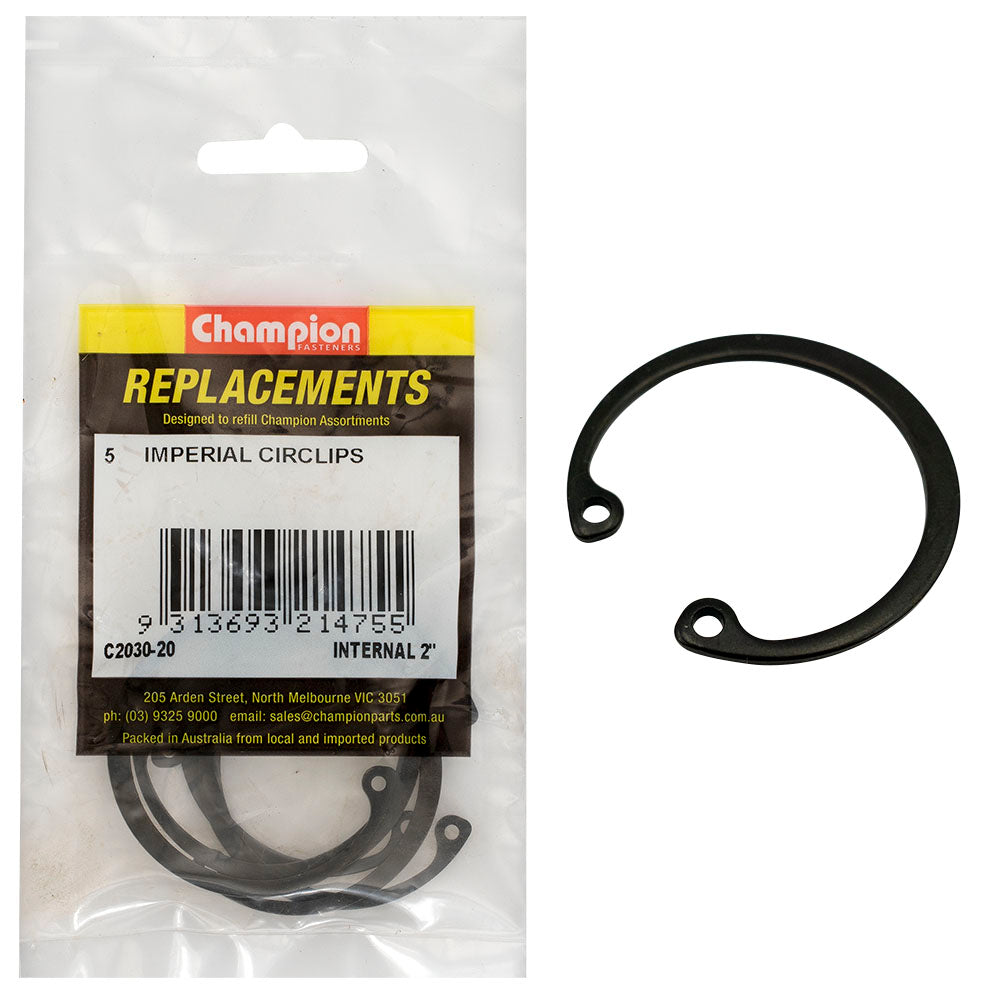 Champion 2in Imperial internal Circlip -5pk