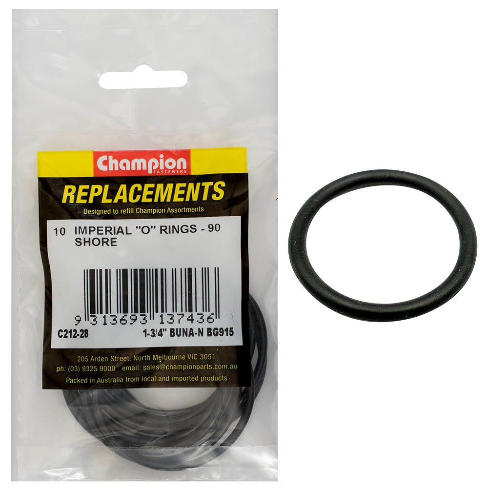 Champion 1-3/4in(Tube Ref)x2.090(I.D)x.118(Sec.) O-Ring-10pk