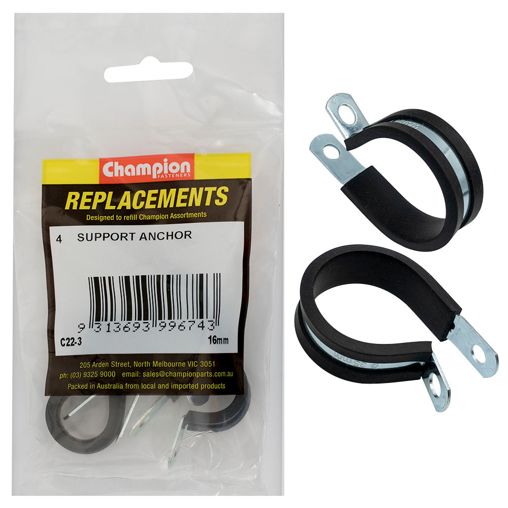 Champion 16mm Pipe Support Anchor -4pk