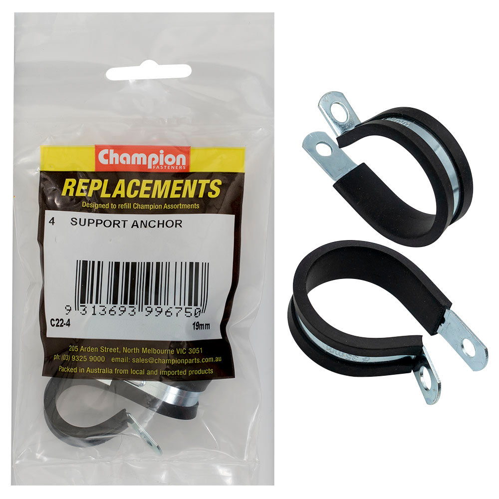Champion 19mm Pipe Support Anchor -4pk