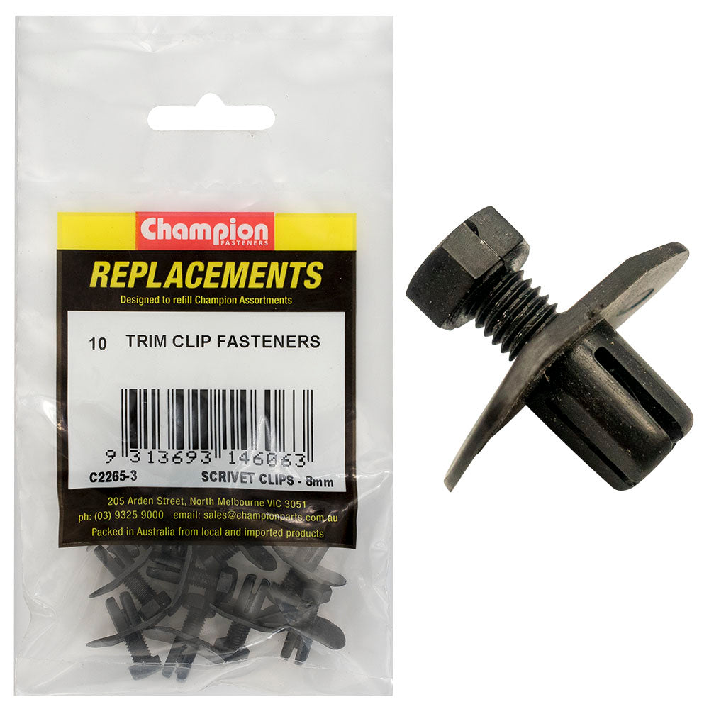 Champion Scrivet Clip -8mm -10pk