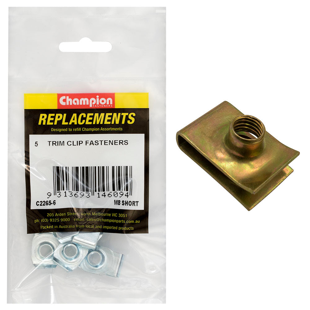 Champion Captive Nut -M8 Short -5pk