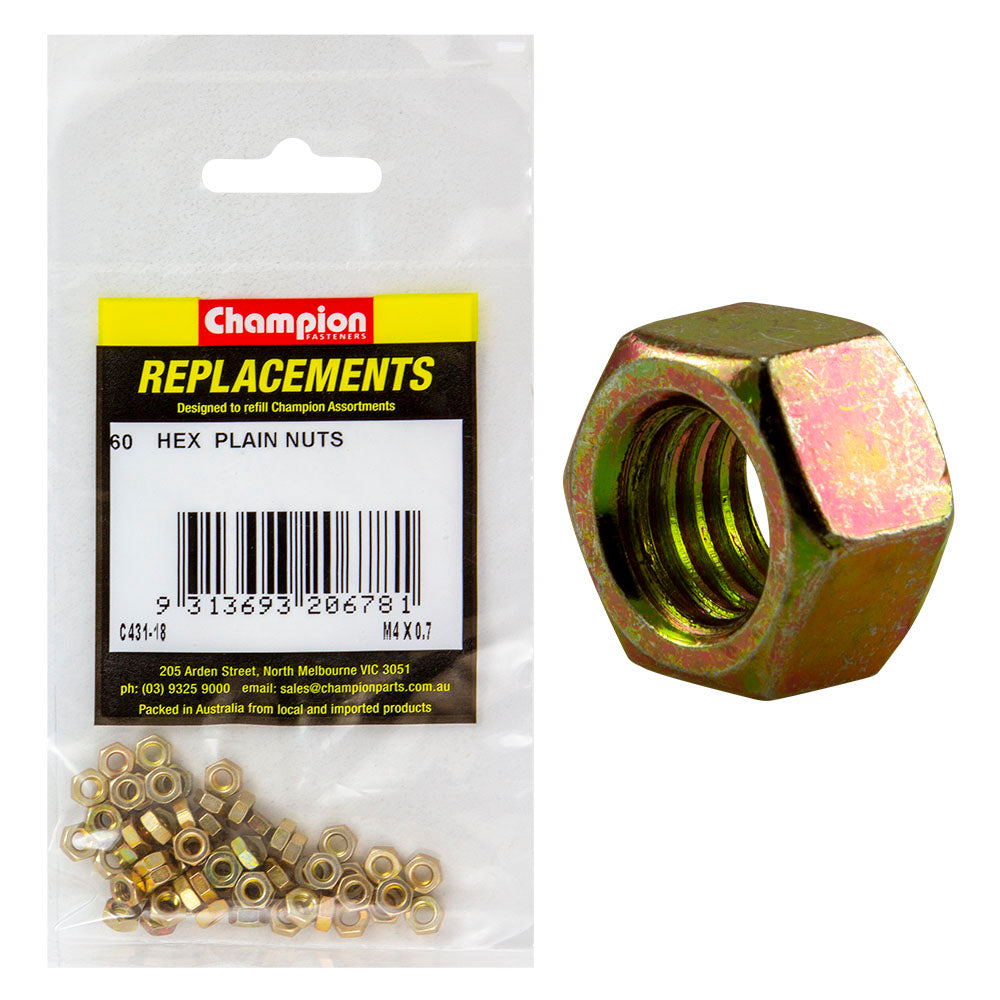 Champion M8 x 1.00 Hexagon Nuts (Fine) - 25pk**