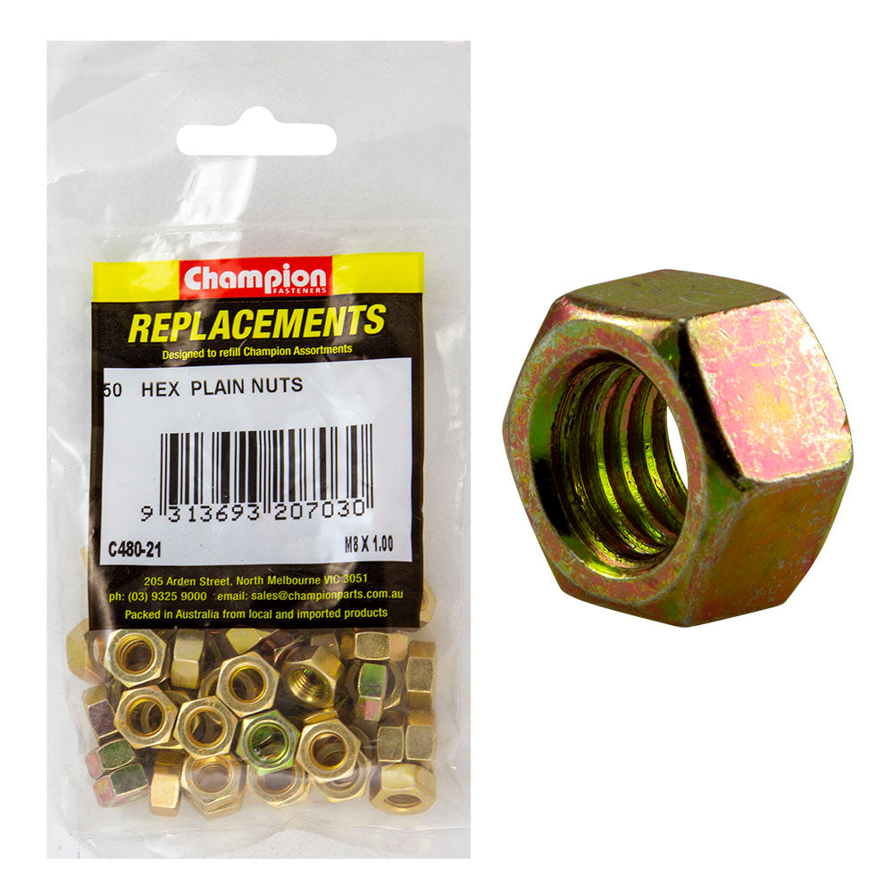 Champion M8 x 1.00 Hex Nut -50pk
