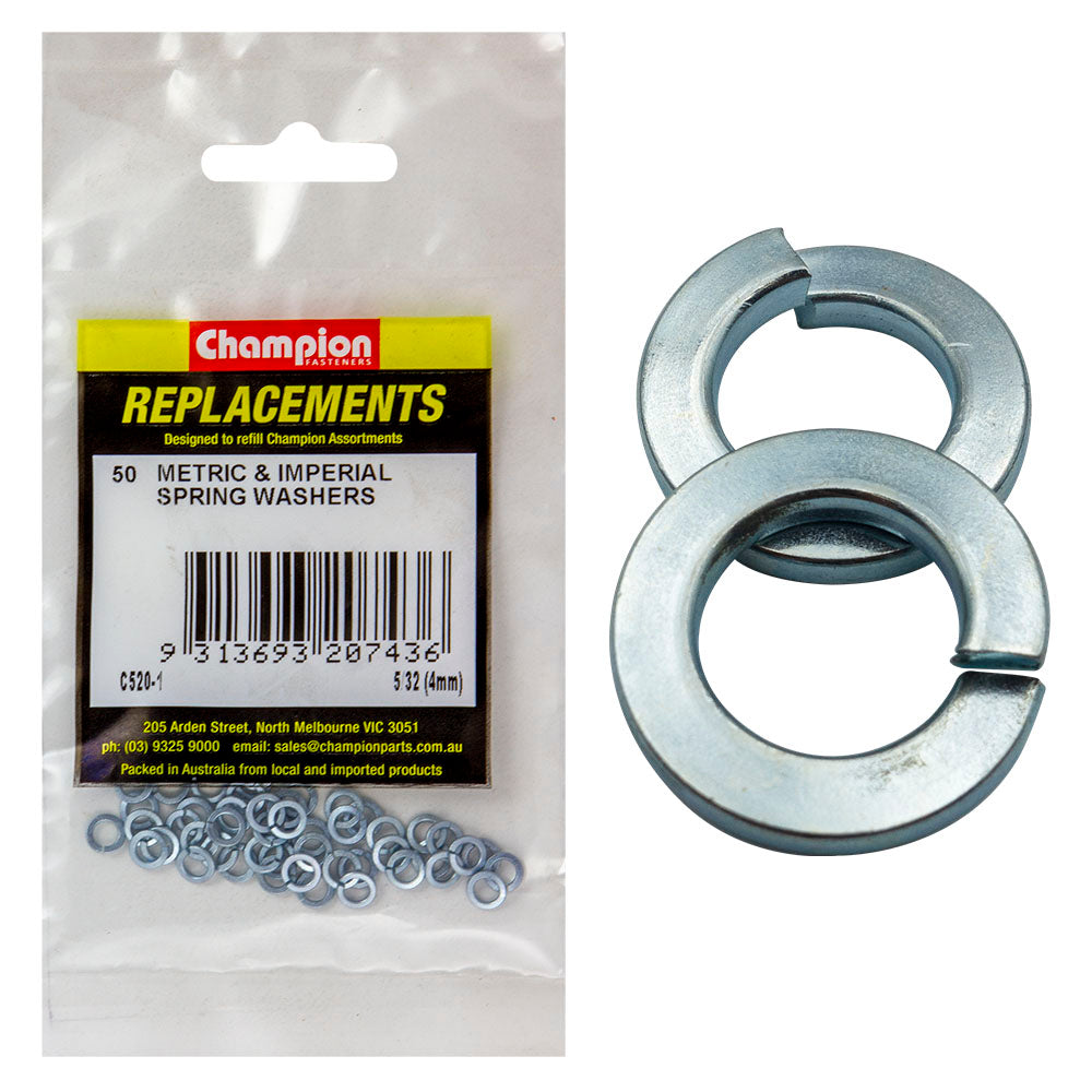 Champion 5/32in / 4mm Flat Section Spring Washer -50pk