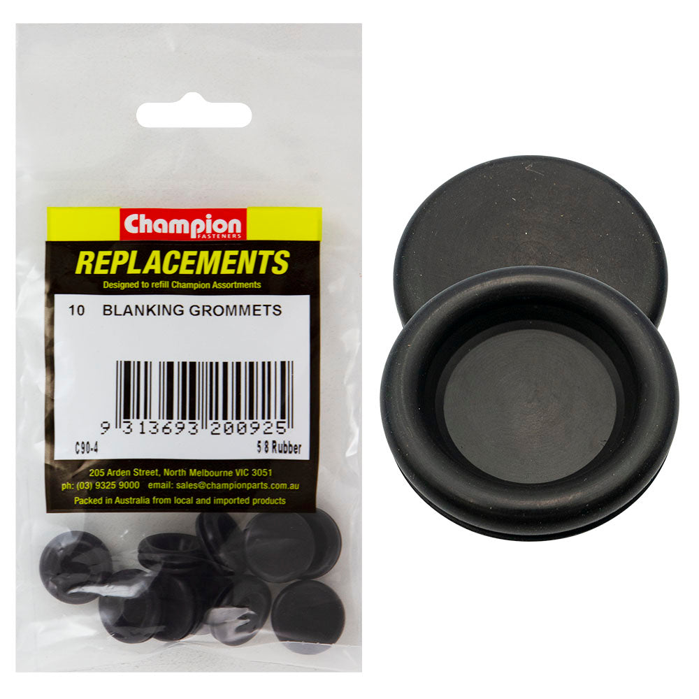 Champion 16mm Rubber Blanking Grommets -10pk