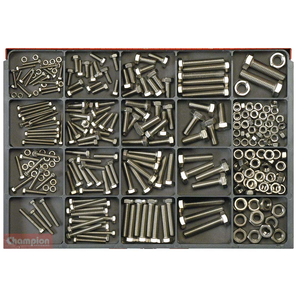 Champion 316pc Metric Set Screw & Nut Assortment 304/A2