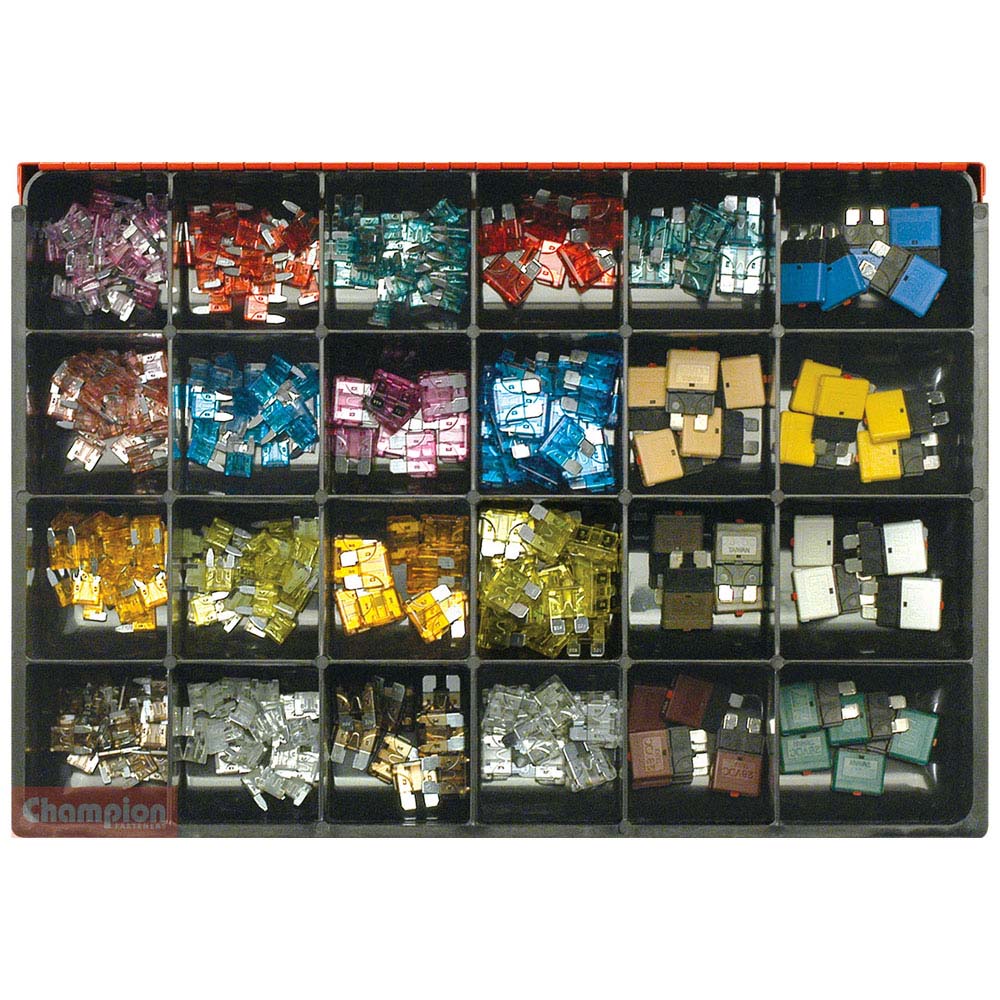 Champion Master Kit 400pc Auto Blade Fuse Asst 3-30Amp