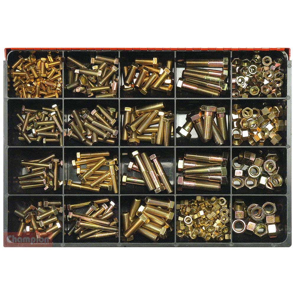 Champion Master Kit 365pc UNF Bolt, Set Screw & Nut Asst