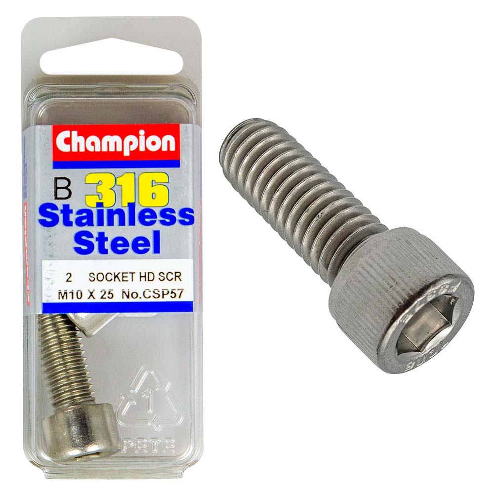 Champion 316/A4 M10 x 25 Socket HD Set Screw (C)