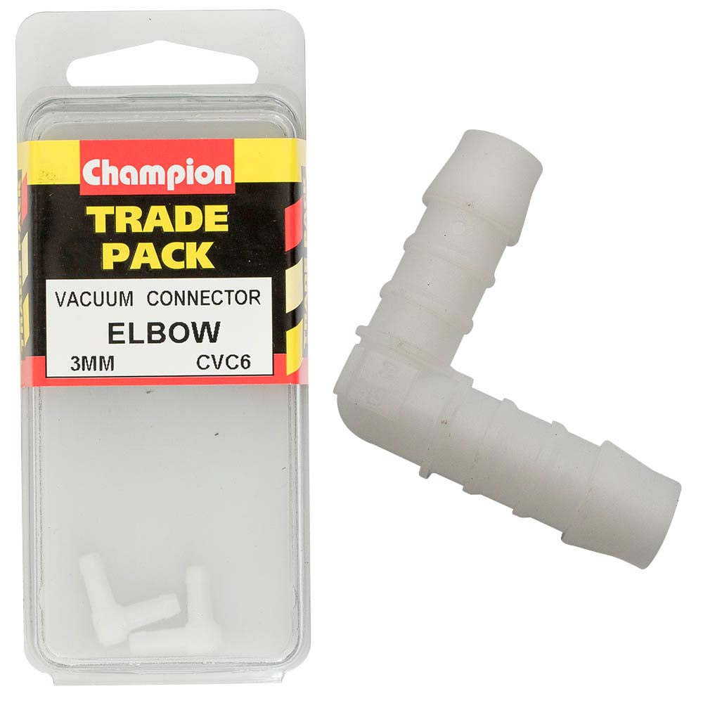 Champion Vacuum Hose - 90 Deg Elbow 3mm