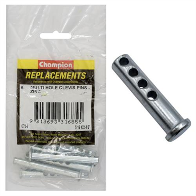 Champion 5/16 X 2-1/2in Multi Hole Clevis Pin 6pk