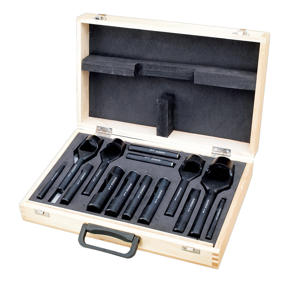 Groz 14pc Hollow & Arch Hole Punch Set
