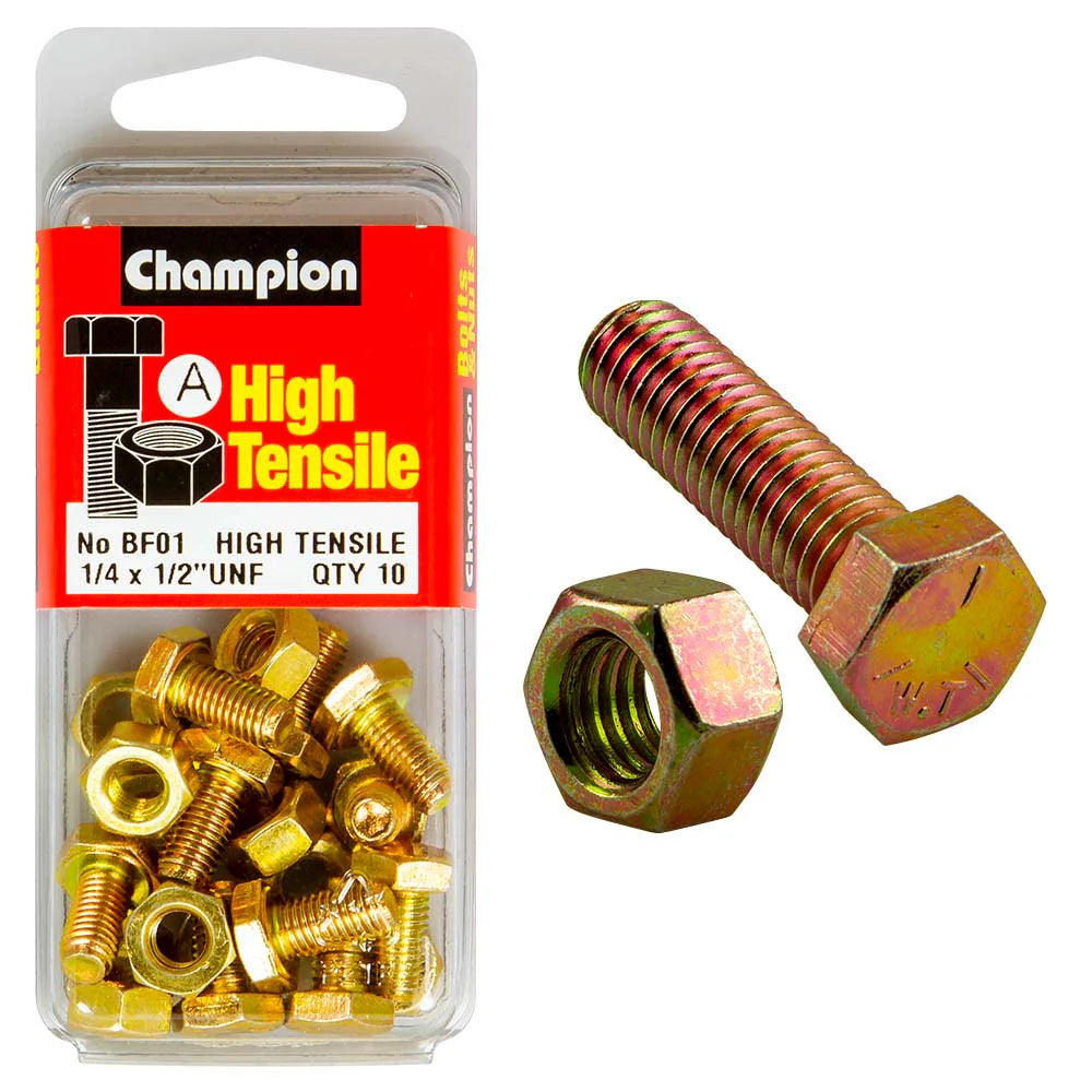 Champion M7 x 35 Set Screw & Nut (A) - GR8.8