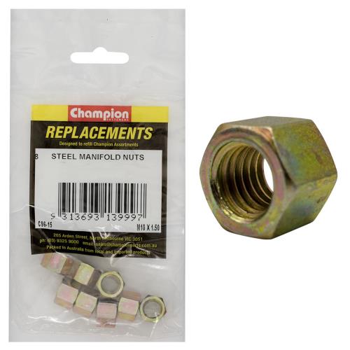 Champion M10 x 1.50mm Steel Manifold Nut - 25pk