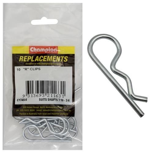 Champion R - Clip To Suit 7/16in To 3/4in Shaft Dia. - 50pk