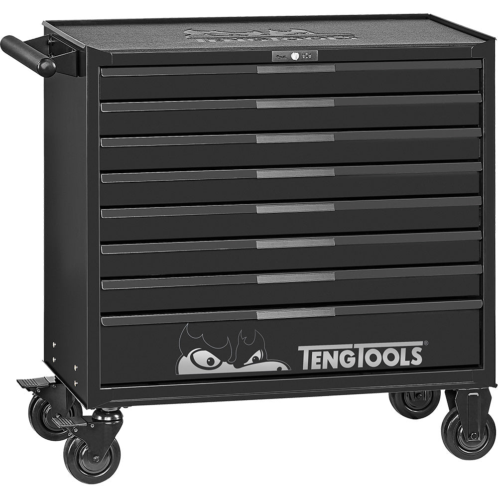 Teng Pro35™ 37in Roller Cabinet 8 Drawers Black