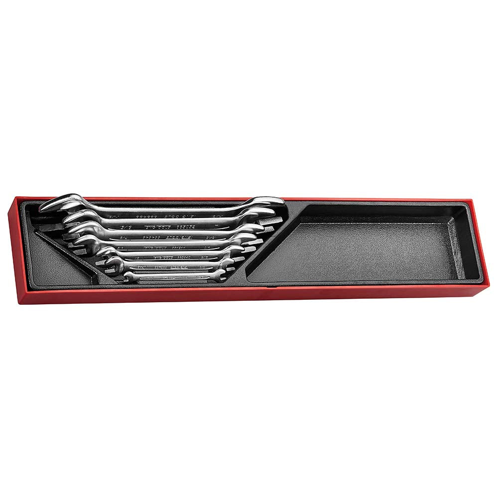 Teng 7pc AF Spanner Set Dbl. Open End 1/4-1-1/4in - TTX-Tray