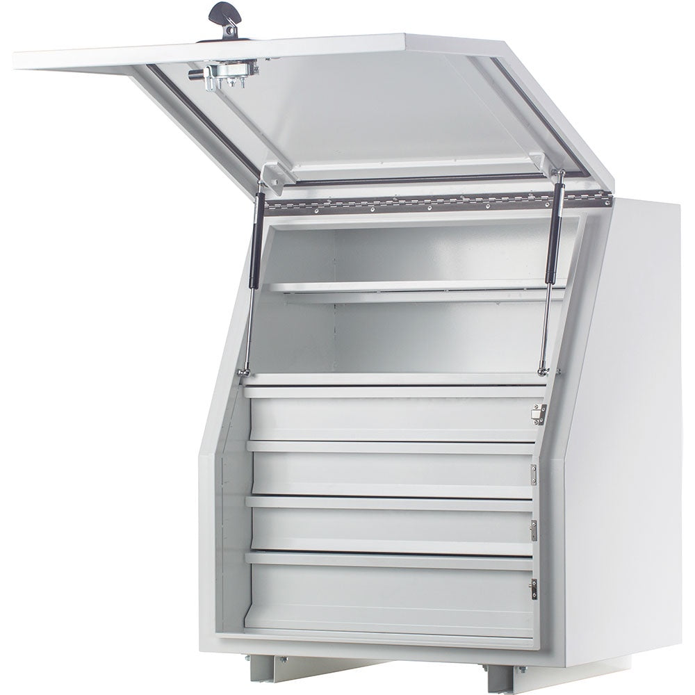 KABoxes 715 Series 4 Drawer 2 Shelves - White