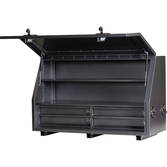 KABoxes 1360 Aluminium Series 4 Drawers & 2 Shelves - Black
