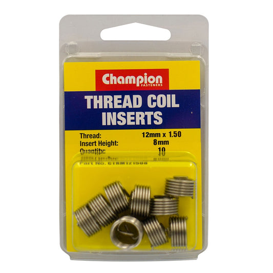 Champion Thread Insert Refills â M12 x 1.50 x 8mm -10pk