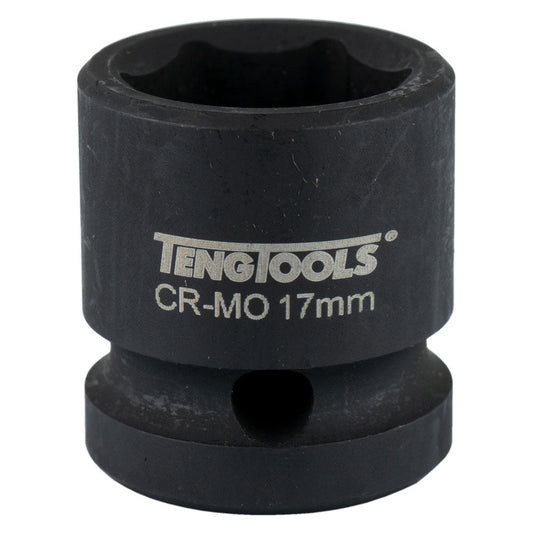 Teng 1/2in Dr. Stubby Impact Socket 17mm DIN