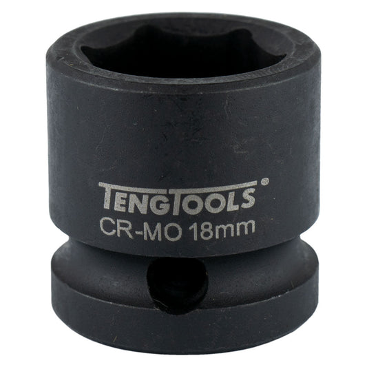Teng 1/2in Dr. Stubby Impact Socket 18mm DIN