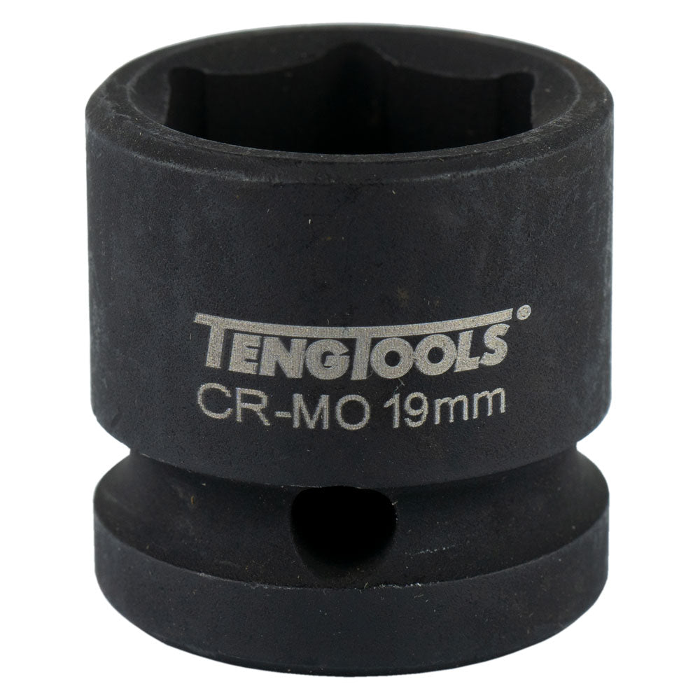 Teng 1/2in Dr. Stubby Impact Socket 19mm DIN