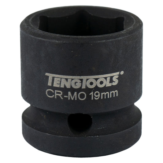 Teng 1/2in Dr. Stubby Impact Socket 19mm DIN