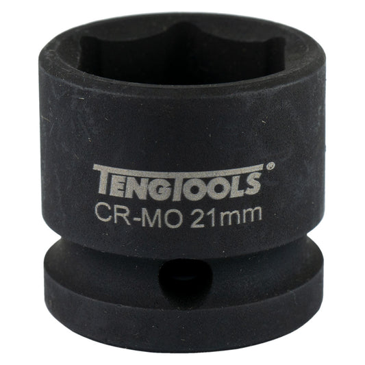 Teng 1/2in Dr. Stubby Impact Socket 21mm DIN