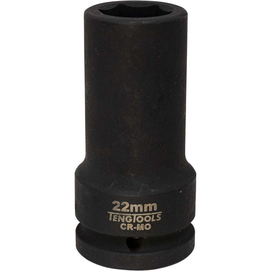 Teng 3/4in Dr. Deep Impact Socket 22mm DIN