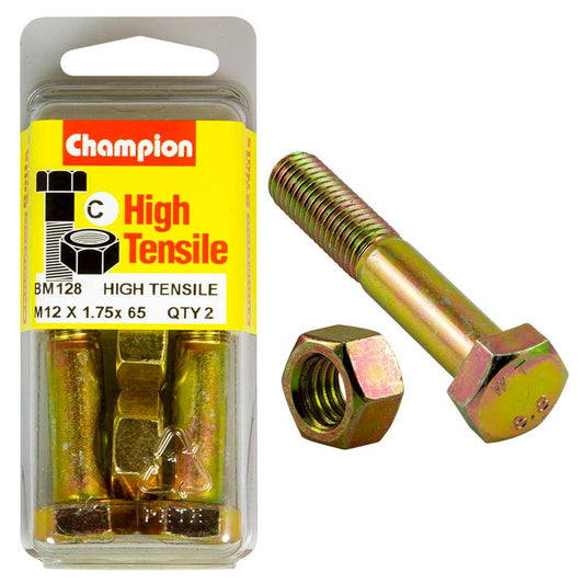 Champion 12 x 65 Bolt And Nut (C) - GR8.8