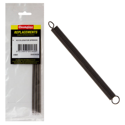 Champion 5-3/4(L) x 3/16in (O.D) x25G Accelerator Spring-4pk