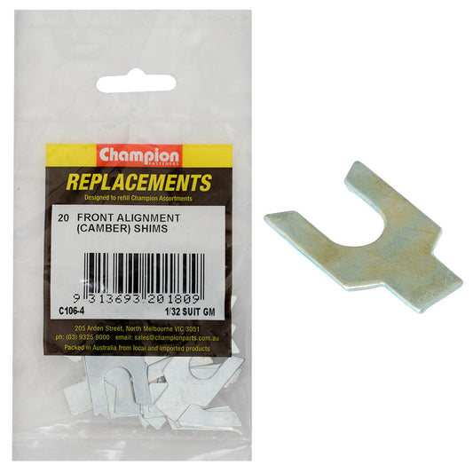 Champion 1/32in Wheel Alignment Shim -Suit GM -20pk