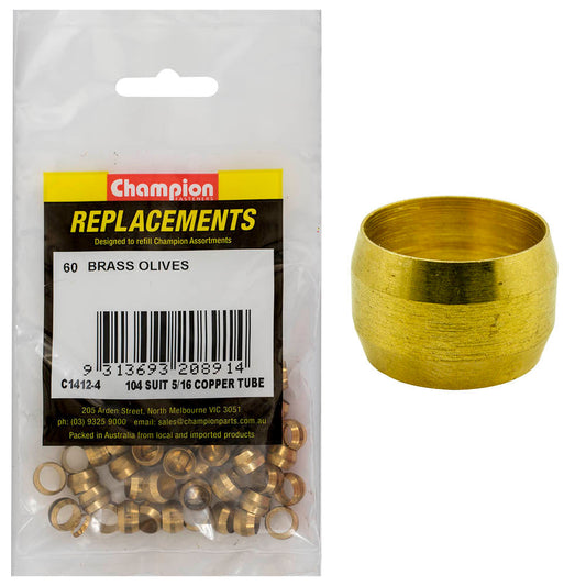 Champion 5/16in Brass Compression Type Olive -60pk