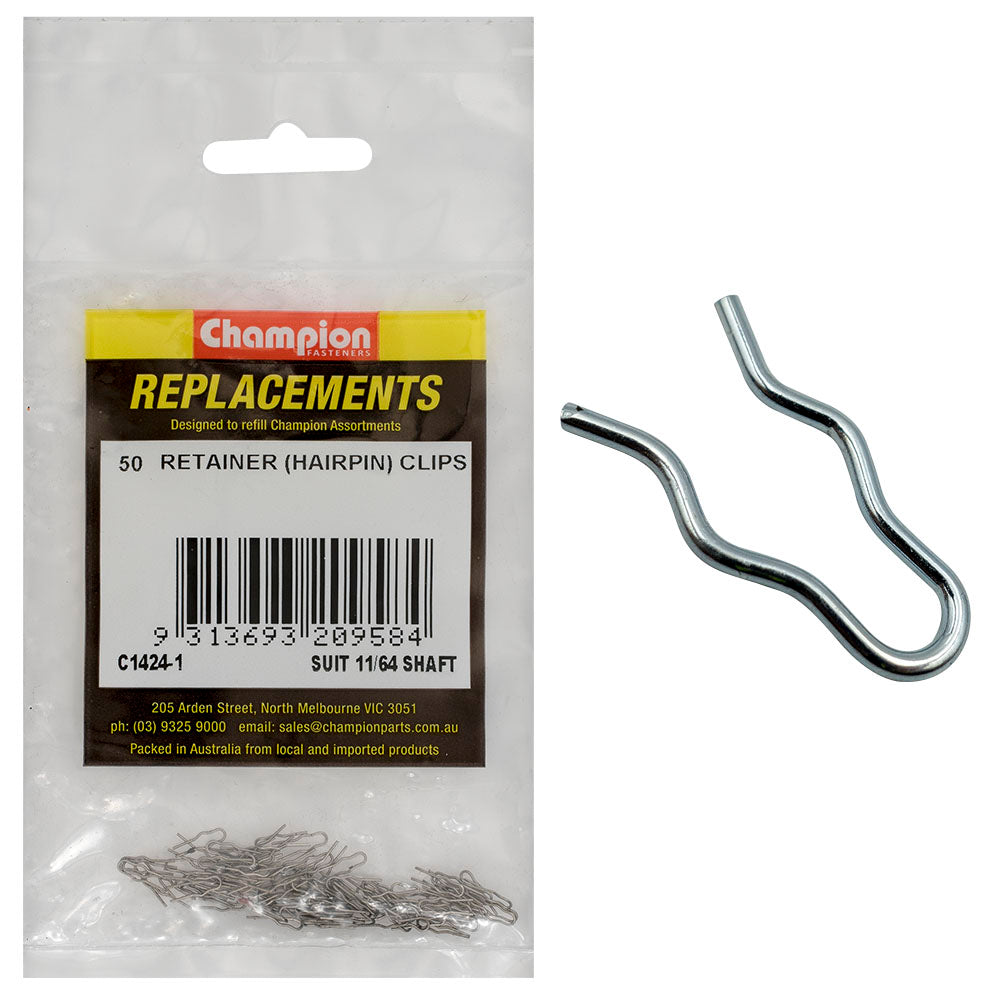 Champion Retainer Spring To Suit 11/64in Shaft -50pk