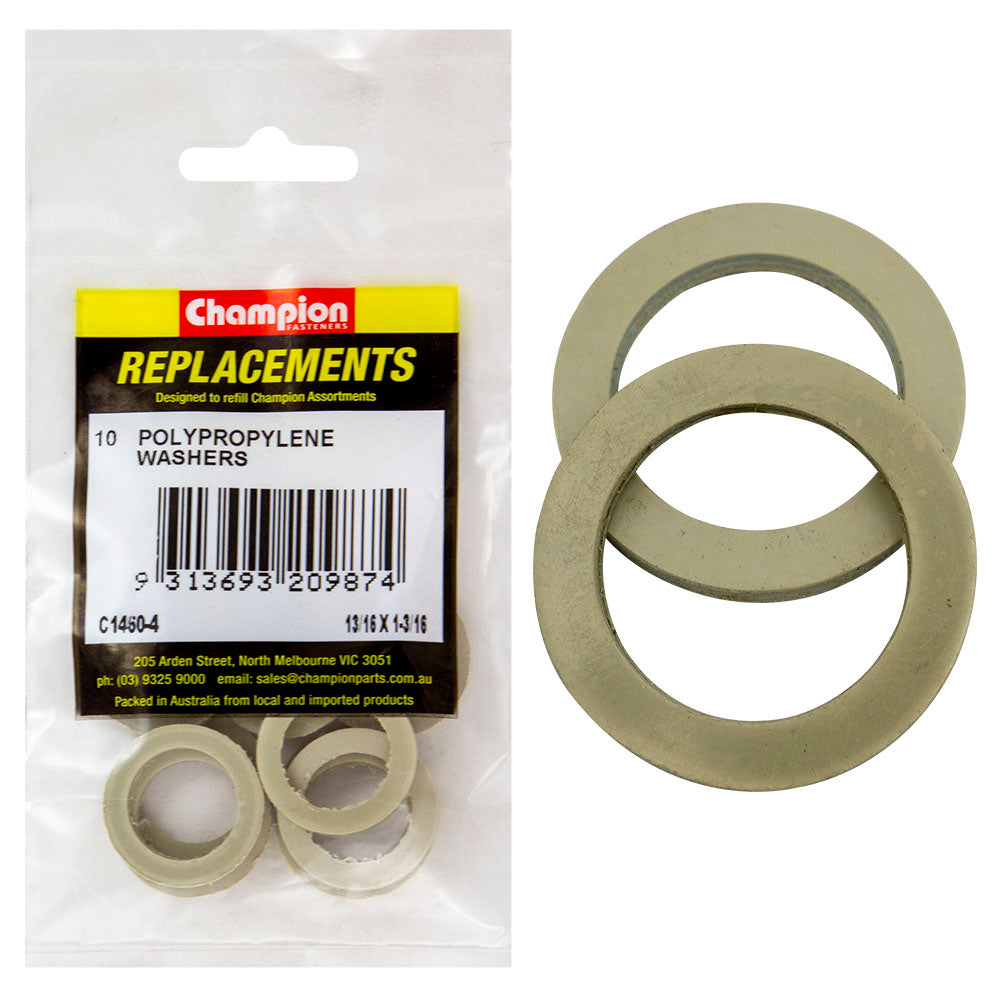 Champion 13/16 x 1-3/16 x 3/32in Polypropylene Washer - 10pk